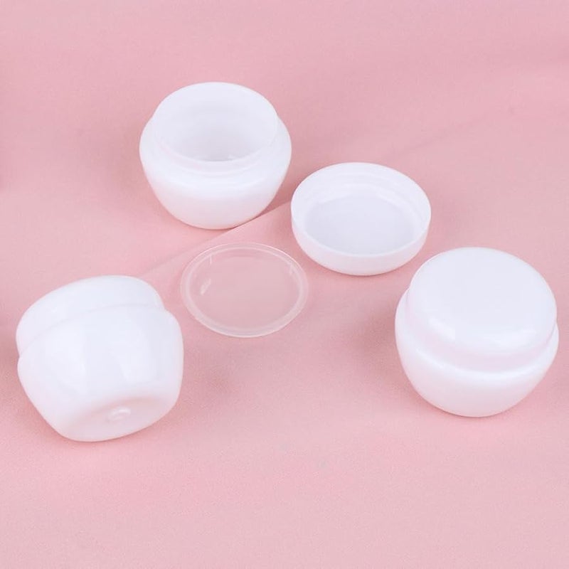 25 Pcs 10g Plastic Mushroom Cream Jars Leakproof Travel Containers With Inner Lid - Image 4
